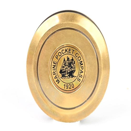 5.08 Cm Compass Replica Brass Pocket Transit Compass Robert Frost Poem Gifting