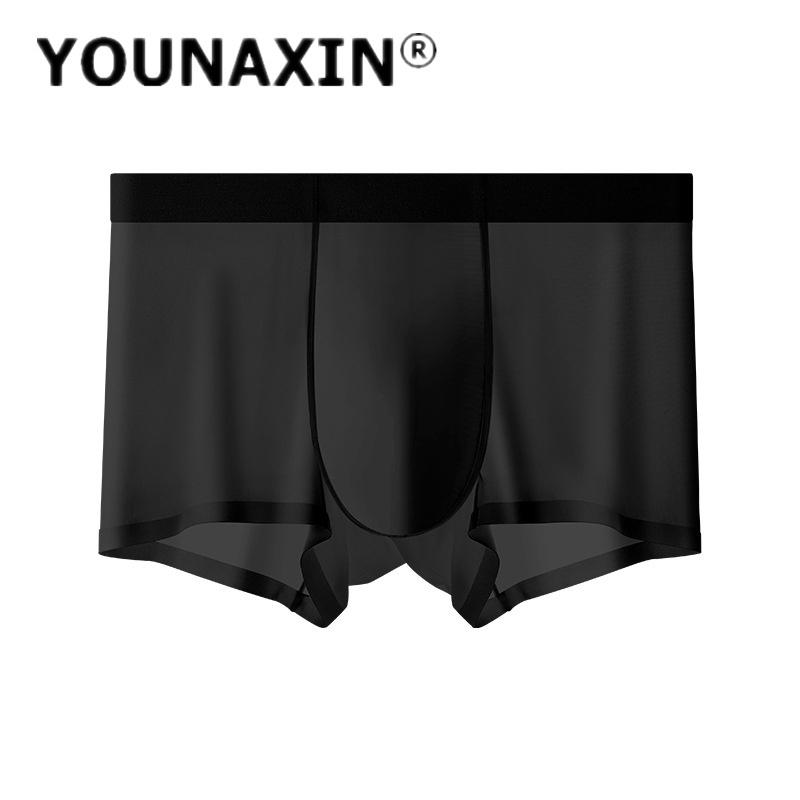 Herren Sexy Unterwäsche Große Größe Eis Seide Atmungsaktiv Boy Boxer Briefs Shorts Homme Groß Unterhosen L XL 2XL 3XL 4XL 5XL