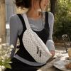 Zipper Canvas Waist Bag Large Capacity Crossbody Bag New Portable Phone Bag  Music Festival