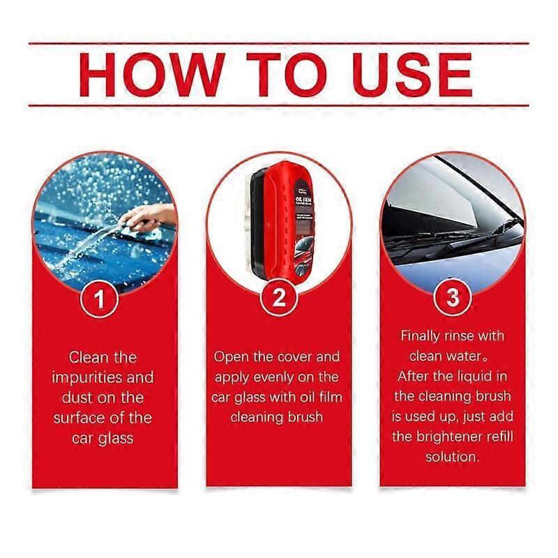 Car Cleaner Glass Oil Film Remover Windshields Cleaning Liquid Set 2024,2pcs