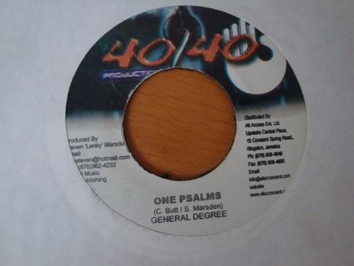 7inch Record GENERAL DEGREE - One Psalms NONE 40/40 Productio Jamaica Reggae, Ska & Dub Used