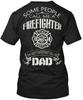Firefighter Dad 100% Cotton T-shirt Mens Tees Top Made In the USA T-Shirt Tee Top Unisex