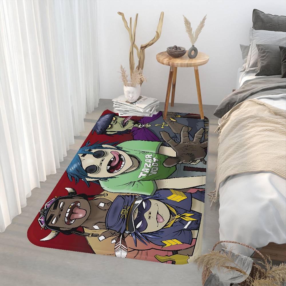 Music Cool Band G-gorillaz Room Mats Anti-slip Absorb Water Long Strip Cushion Bedroon Mat Household Carpets