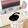 Rubber Black Cat Mouse Pad Extra Large Desk Pad Cute Computer Desk Mat  for Office and Home