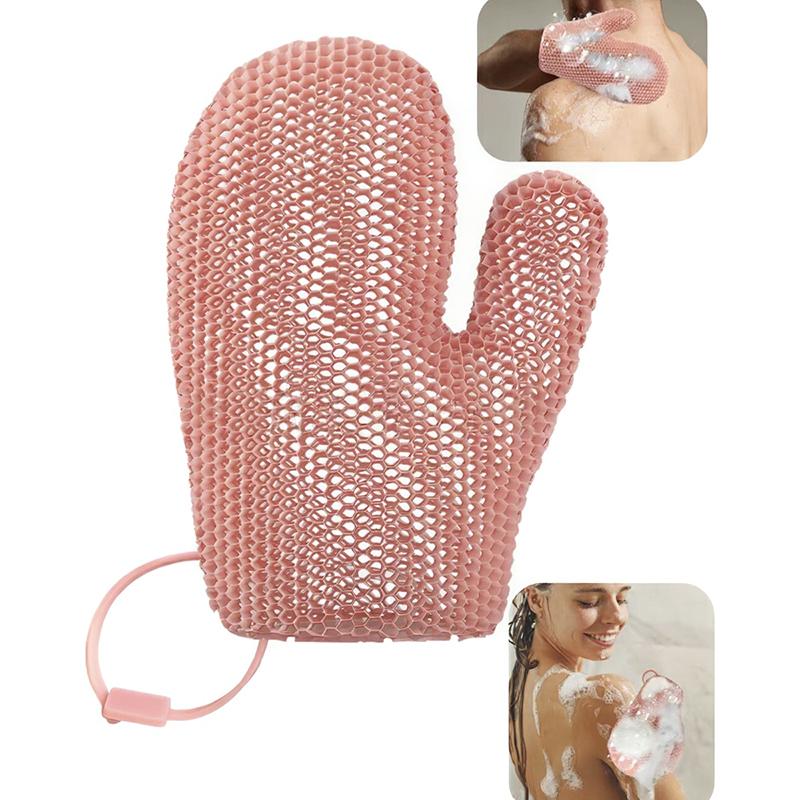 New TPU Honeycomb Exfoliating Bath Gloves Set Body Scrubber for Men Women Spa Shower Massage Mitts Easy Clean Skin Care Tool