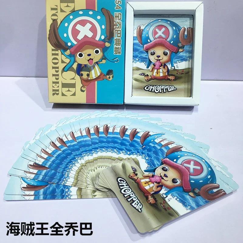 NEW One Piece Hot Japan Anime Props Monkey D Luffy Roronoa Zoro Tony Chopper Joba pattern Paper poker Model toys Gift poker