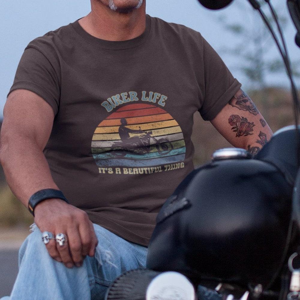 Biker Shirt Motorcycle Rider TShirt Biker Life T-Shirt for Biker Dad Gift Biker Club Member Stuff for Biker Funny T Shirt Biker Gift Tee S