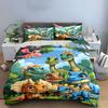 Cartoon Dinosaur Kids Room Decor Soft Comfortable Duvet Cover Bedding Set Included 1*Duvet Cover & 2*Pillowcases, Gift