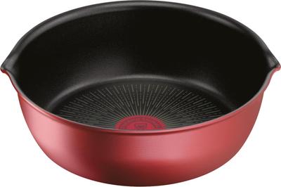 Tefal Pfanne mit abnehmbarem Frittiergriff, kompatibel mit IH Gas, frei von Schadstoffen wie Neo IH Rouge Unlimited Red L38383 Stir-Fry-Griff,