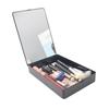 Portable Large-Capacity Vanity Case: Makeup Mirror, Jewelry Storage, and Brush Display Box