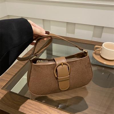 Underarm Bag Women's New Trendy Niche Design Casual Simple Foreign Style Retro Shoulder Crossbody Small Square Bag