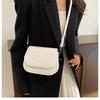 Shoulder Bag Waterproof PU Leather Simple Solid Color Flap Crossbody Messenger for Daily Commute Travel Shopping