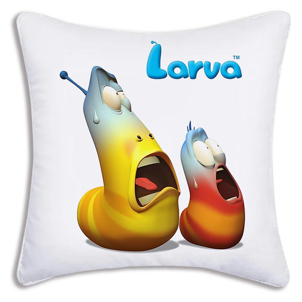 Funny Anime For Larvas Pillow Covers Cartoon Sofa Decorative Home Double-sided Printing Short Plush Cute Cushion Cover