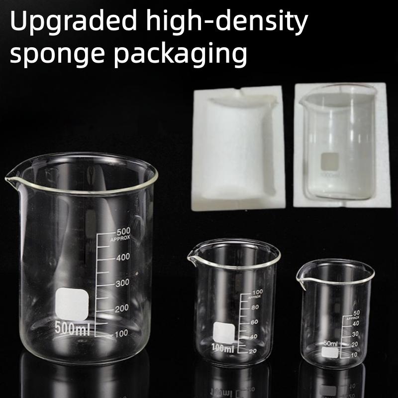Glass Beaker Glass Measuring Cup High Borosilicate Heat-resistant Laboratory Beaker Kitchen Baking Measuring Instrument