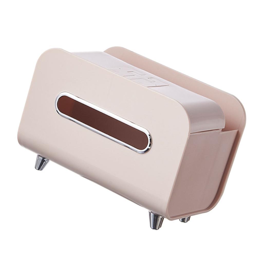 Cutie de șervețele de birou Multifuncțională, Distribuitor pentru depozitarea șervețelelor cu suport pentru telefon/telecomandă