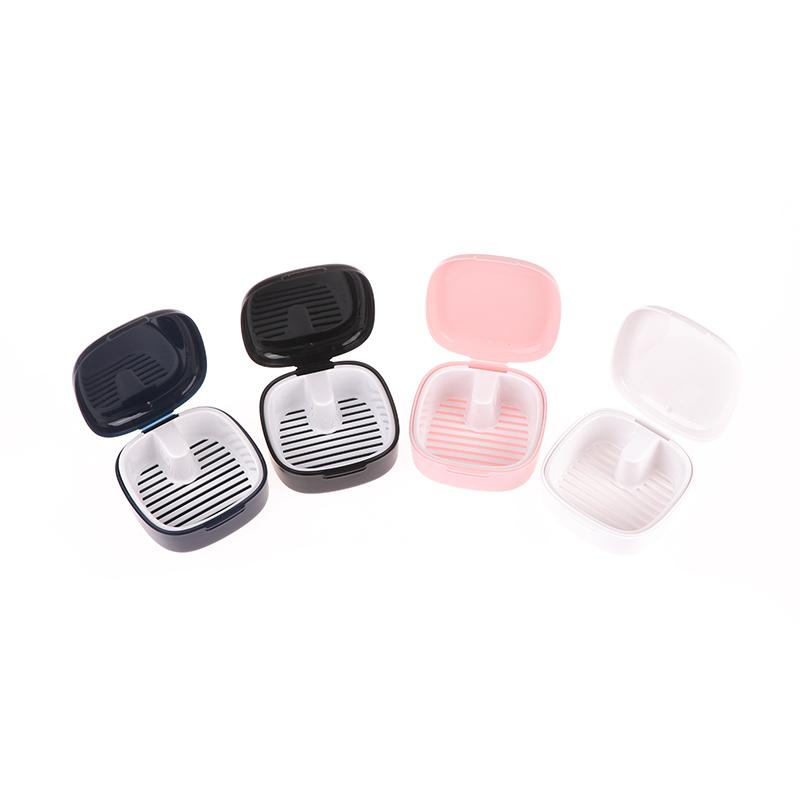 1Pc Denture Storage Box Portable Soaking Tooth,Small And Portable Box For Storing Dental Braces And Retainers,Invisible Storage