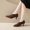 Fashion Pointed Toe Women Ankle Boots Suede High Heels Shoes Elegant Sexy Stilettos Women Trend New Fashion Pumps Dress Snow Botas Mujer