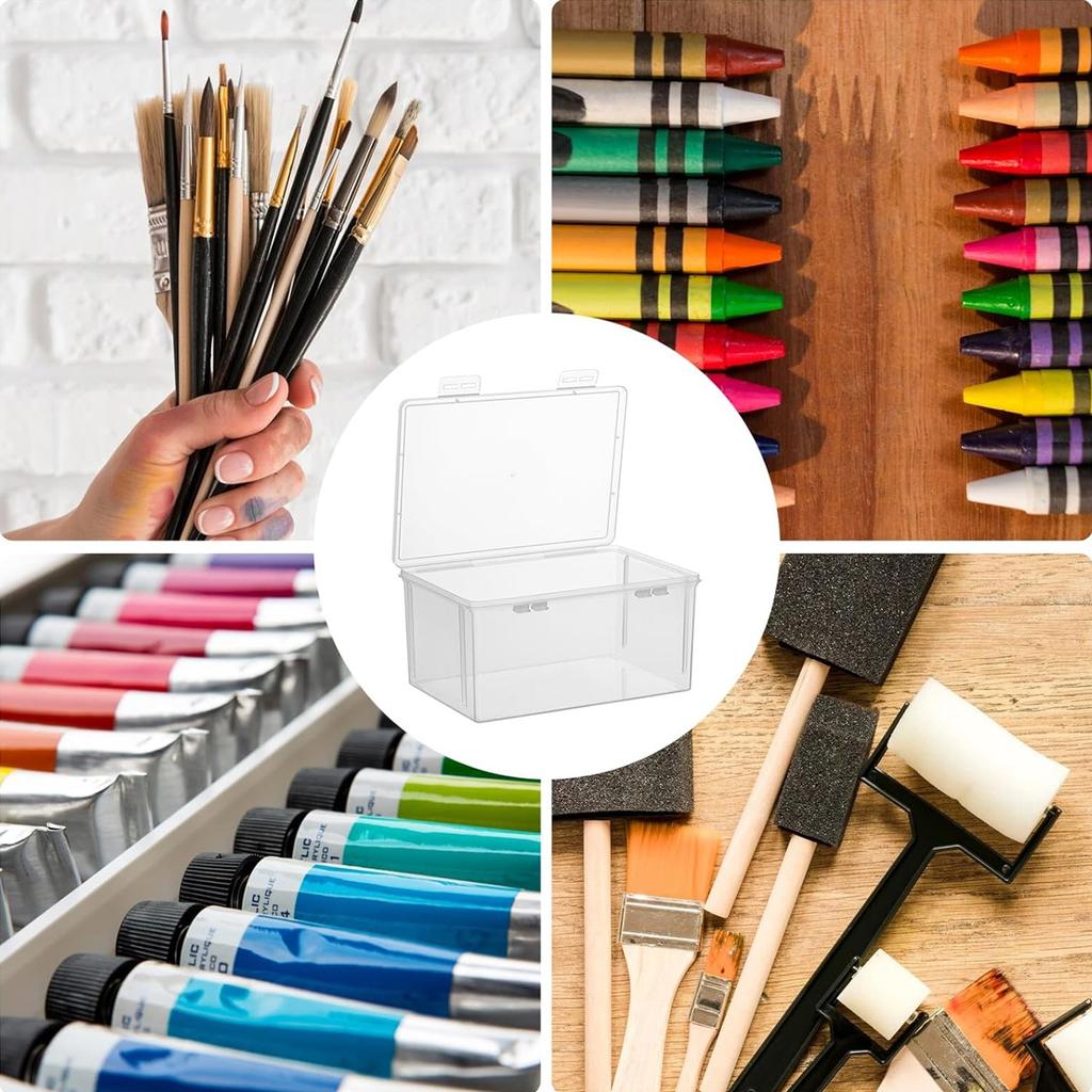 1pc Transparent Plastic Desktop Storage Box, for Storing Miscellaneous Items Such As Chargers, Remote Controls, Masks, Etc