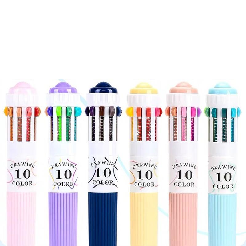 1Set 60 Color Cartoon Ballpoint Pens Soft Grip Press Multicolor Writing Pen For Drawing Writing Office School Supplie Stationery