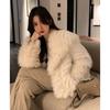 Winter Women Faux Fur Jacket Fleece Lined Thick Warm Coat Fashion Outwear
