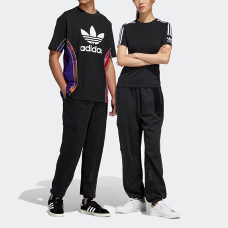 Adidas Originals Trefoil X Melting Sadness Puppet Series Spliced Sports Pants Men Bottoms Black HC0350