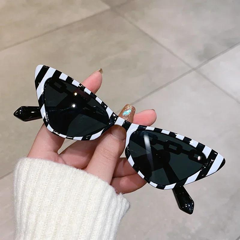 New Cat Eye Sunglasses Woman Trendy Colorful Fashion Eyewear Luxury Brand Designer Popular Sun Glasses UV400 Shades for Ladies
