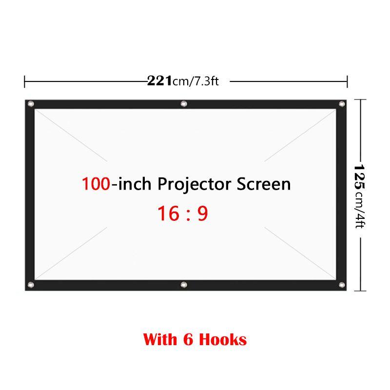 Premium Portable Foldable Projector Screen With Versatile 169 Aspect Ratio Design