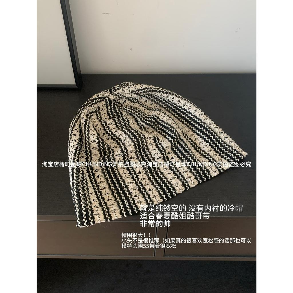 Cold Hat, Lightweight, Autumn, Breathable Toe Cap, Women's Spring and Summer, Hollow Design, Hand Hook, Big Head Circumference, Pile Cap