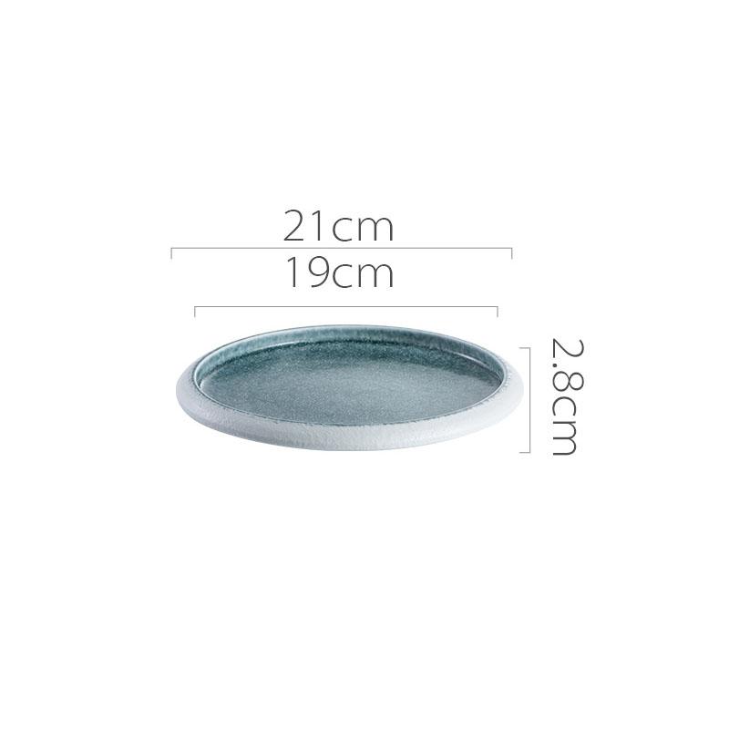Creative Circular Ceramic Flat Plate Restaurant Service Plate Steak Plate Dessert Plates Sushi Plates Specialty Tableware