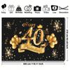1PC 40th Birthday Balloon Banner Flag for Party Photo Props Background Cloth Suitable for Anniversary Celebrations