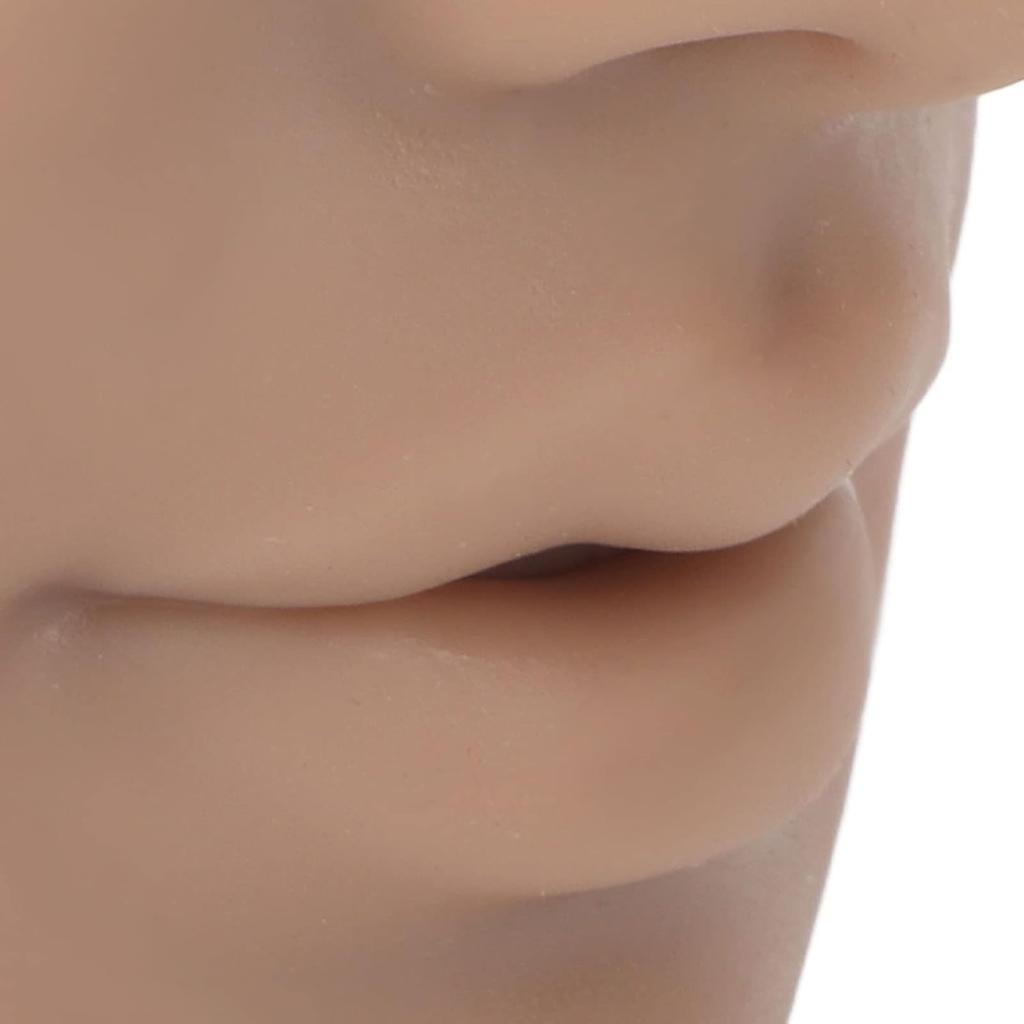 Silicone Piercing Model, Piercing Face Model with Mouth Flexible for Salon Teaching Practicing Piercings Tools Soft Imitation Nose Model Reusable