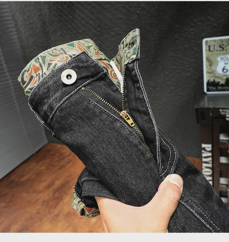 2024 Pánské úzké rovné vyšívané džíny - Lehká luxusní podzimní/zimní kolekce