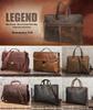 Black Angel Genuine Leather Men's 14-inch Laptop Business Briefcase
