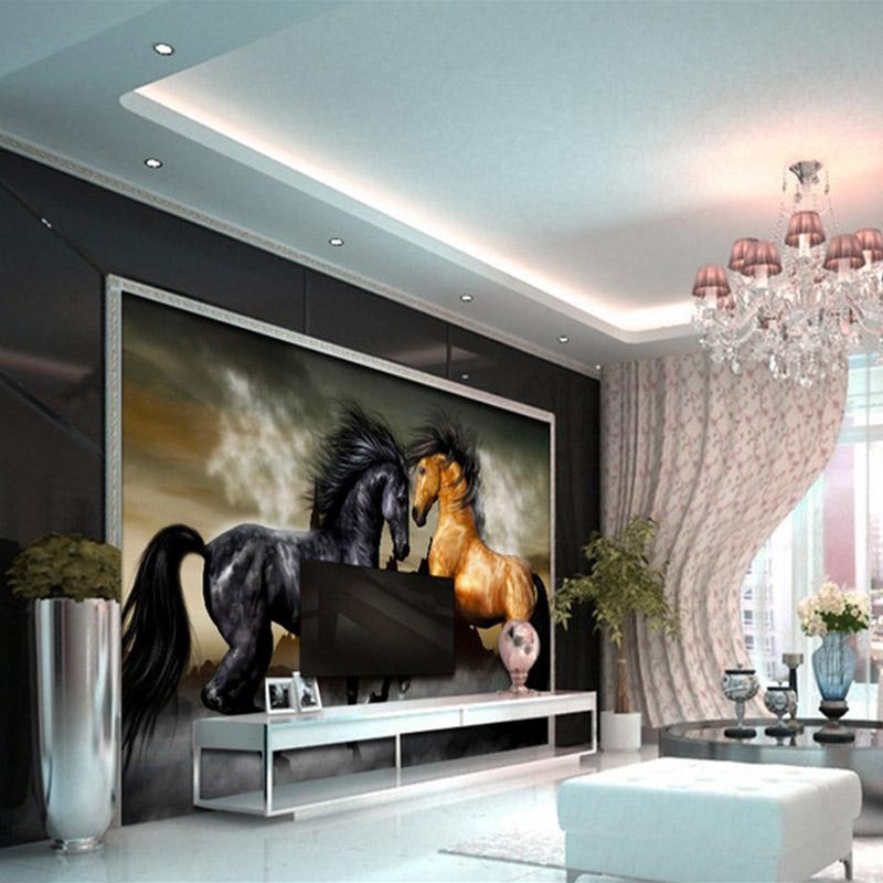 High Quality Custom Photo Wallpaper Horse Living Room Sofa Bedroom Background Wall Paper Mural
