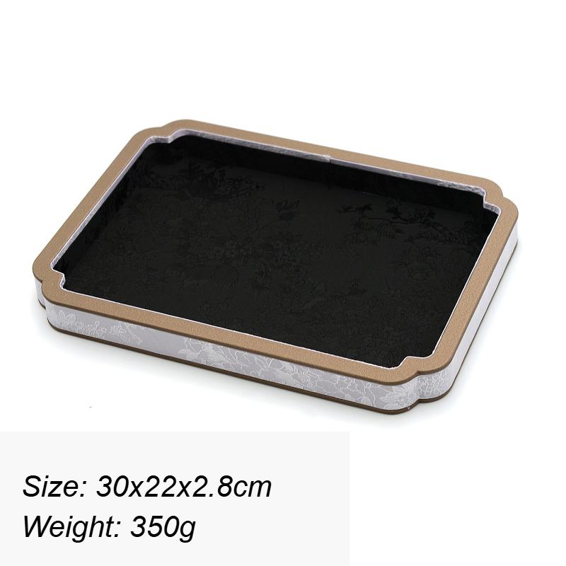 Ancient Style Jewelry Display Tray Counter Jade Storage Display Viewing Trays Forged Cloth Necklace Bracelet Organizer Plate