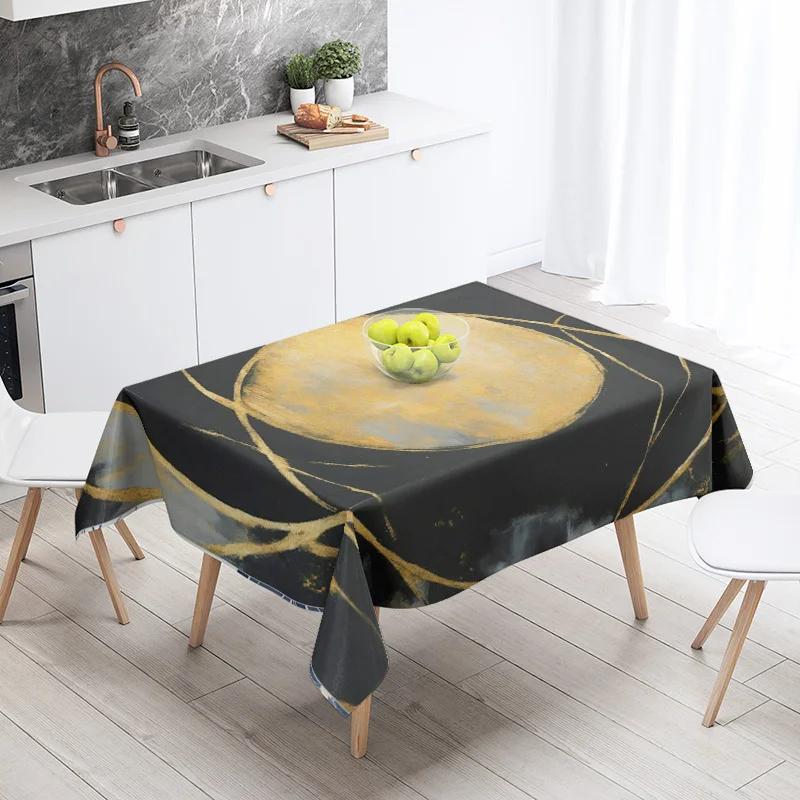 Nordic Minimalist Geometric Tablecloth Machine Washable Ins Style Dining Tablecloth Household Living Room Decorative