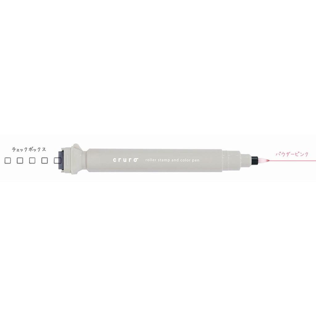 Kutsuwa Kururo Stamp Pen, Light Gray-Beige