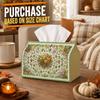 1pc Arts And Crafts Botanical Autumn Tissue Box - Pumpkin Flora, Durable Napkin Organizer for Car, Kitchen, Dining, Home Decor - Decorative Tabletop P