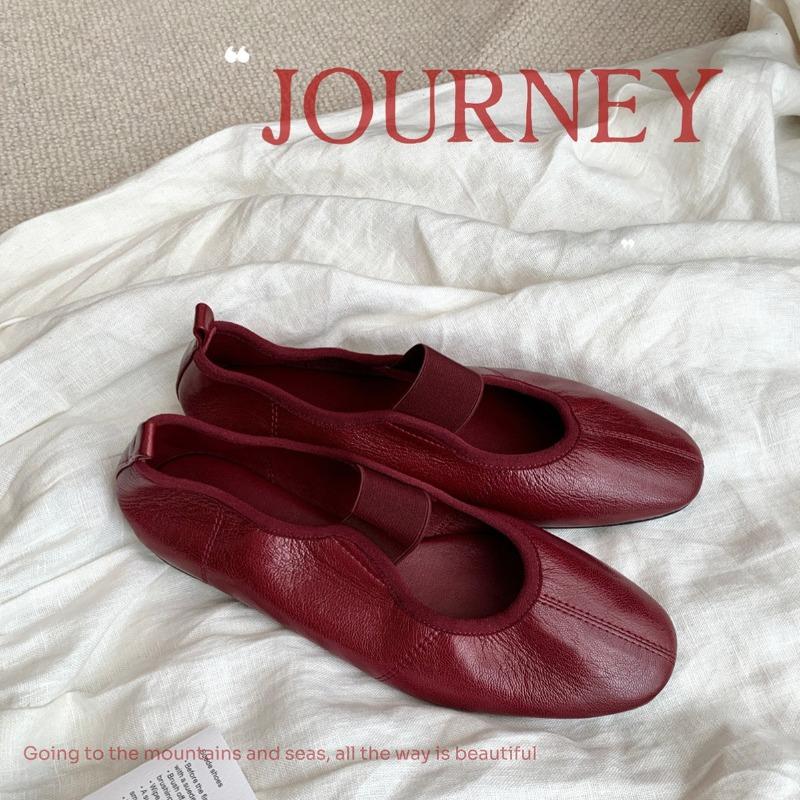 ~ Sheep pattern round head elastic belt versatile and comfortable Mary Jane shoes women's spring and summer