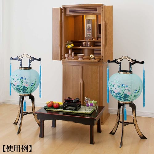 Buddhist Altar Shop Takita Shoten Bon Festival Lantern, Rotating Lantern, Size 10 "Iwakura" 2302-2, Set of 2 (79cm High X 32cm Diameter), Standing Lan