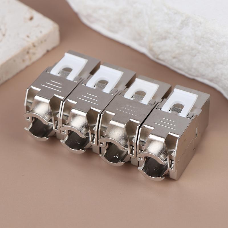 Jack Keystone Cat6A Cat7 Tipo Sin Herramientas Rj45 Stp Cat7 Módulo de Aleación de Zinc Adaptador Acoplador Para 22 A 26 Awg