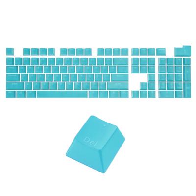 Uxcell 108 Key Pudding Keycap Set OEM Profile for Mechanical Keyboard Layout Dark Blue Double Shot 60%ABS