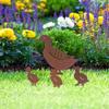Decoration 4 Pieces Outdoor Yard Metal Ducks