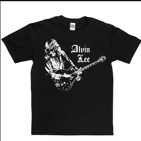 

Vintage Alvin Lee Shirt Short Sleeve Black and White T-shirt size S-5XL Unisex T-Shirt S