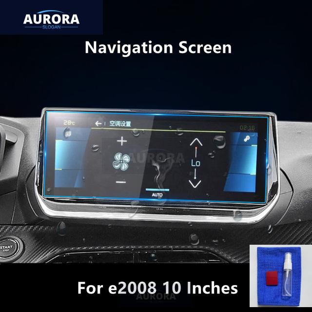 For PEUGEOT 2008/e2008 20-22 Navigation Screen Transparent TPU Protective Film Anti-scratch  Film Accessories Refit