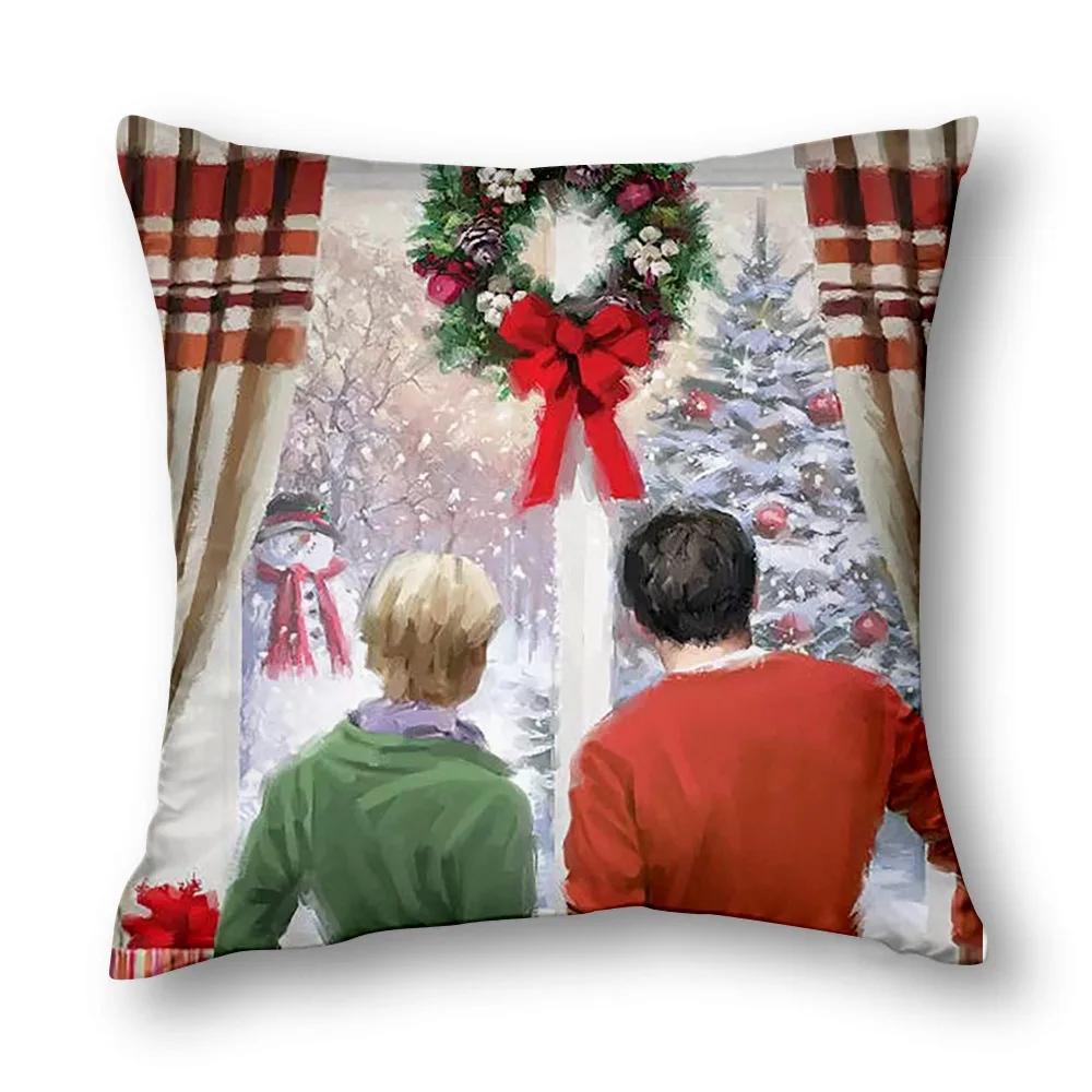 Upgrade Your Living Room Decor With Festive Spirits Christmas Decoration Cushion Cover Home Decor