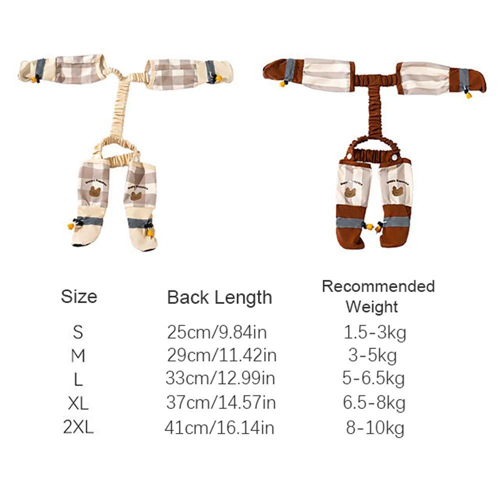 Reflective Stripe Pet Strolling Going Out Pants Full Leg Protection Dust-proof Dog Four-Legged Pants Anti-Slip Adjustable