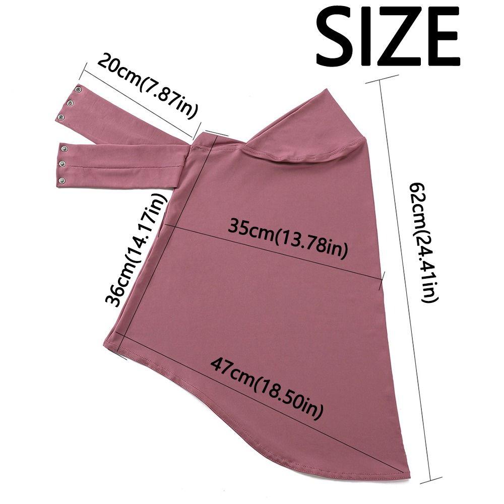 Retro Snap Fastener Ramadan Hijab Soft Breathable Triangle Hair Scarf Adjustable Elastic Islam Headwrap Hair Accessories
