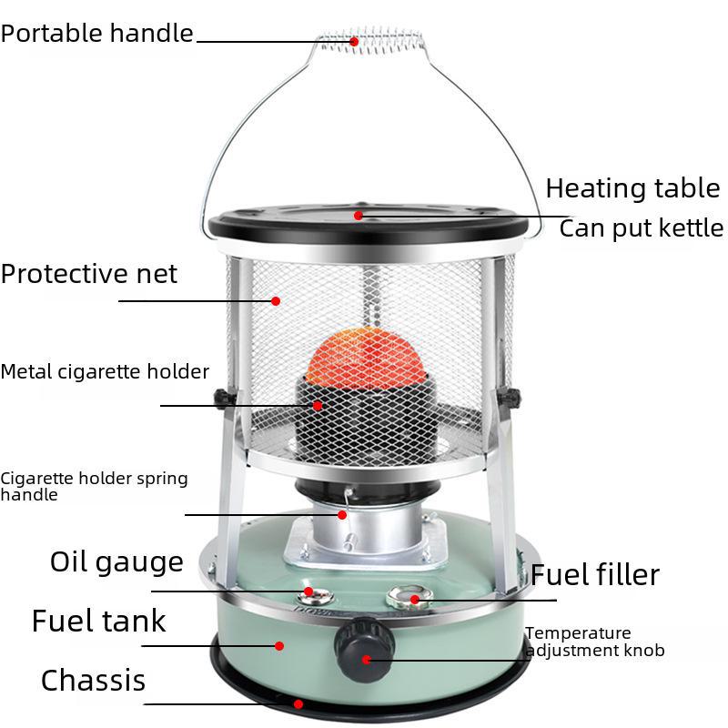 Portable Multifunctional Kerosene Stove: Windproof Heater and Outdoor Cooking Solution