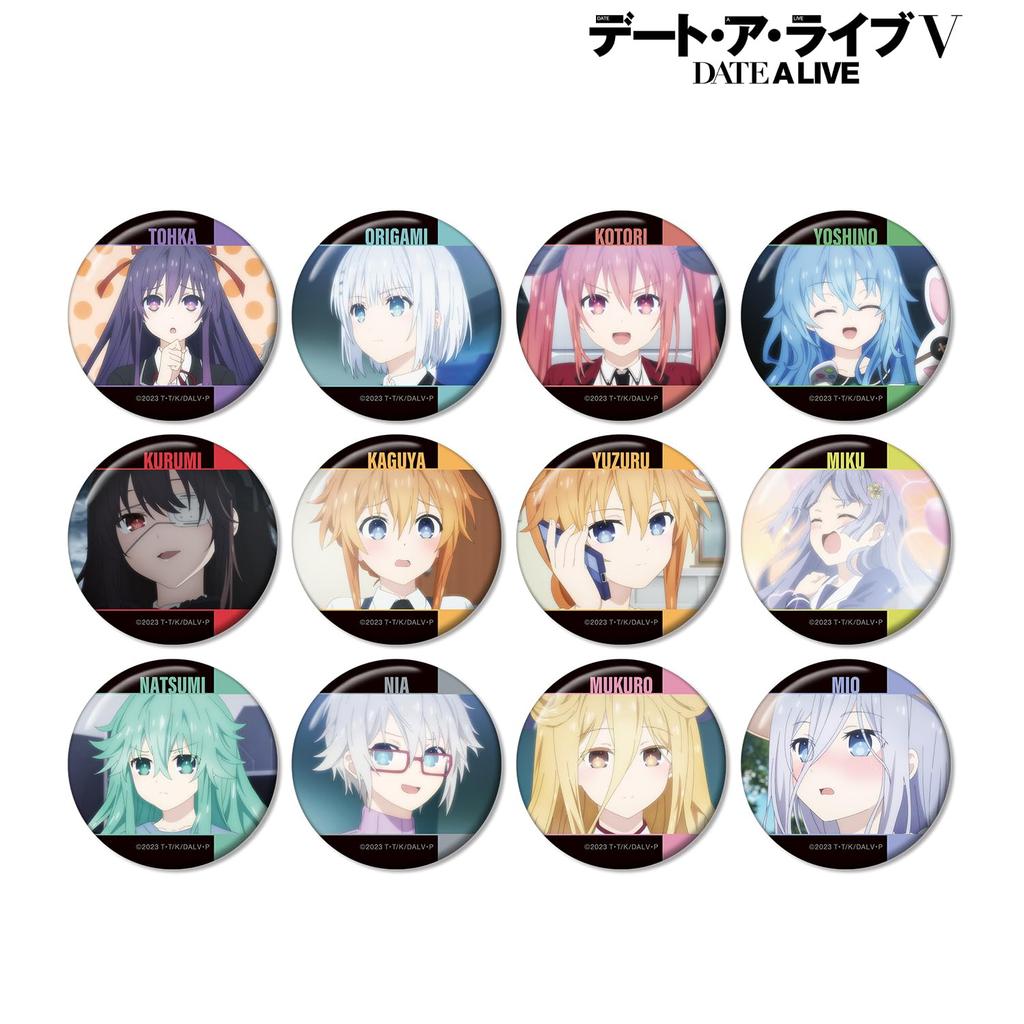 A Live Anime Trading Scene Can Badges Box of 12 "Date V"
